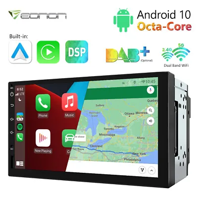 2023 2 Din Android Auto 10 7 Car Play Stereo GPS Navi Radio Bluetooth DSP No-DVD • $169.58