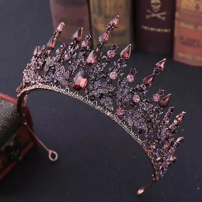 Vintage Baroque Headbands Crystal Crowns Bride Hair Jewelry Hair Accessories • $28.51