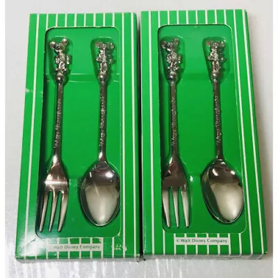 Tokyo Disneyland Limited Mickey & Minnie Mouse Fork & Spoon Set Of 2 Japan Rare • $58.48