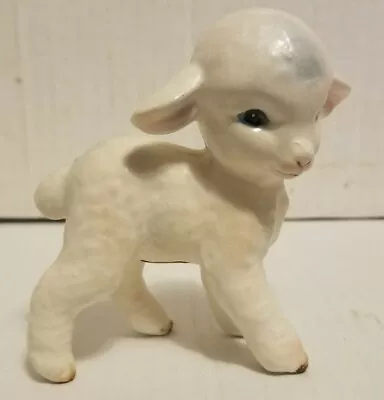 Vintage Lefton Ceramic White Easter Lamb Original Made In Japan Label • $24.95