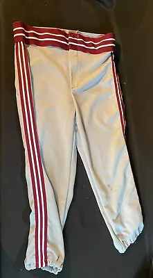 BIKE Vintage Baseball Pants Mens Medium M  Red Softball Striped White Maroon • $15.29