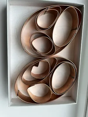 Martha Stewart By Mail Copper Cookie Cutters Eggs Easter 12 • $400