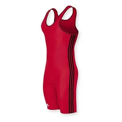 Adidas Men's AS102s Lycra 3 Stripe Wrestling Singlet • $49.95