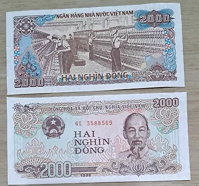 Vietnam 2000 Dong Banknote World Paper Money UNC Currency Bill Note • $0.99