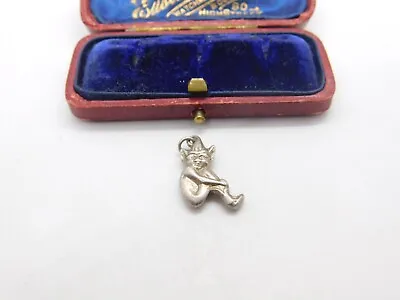 Sterling Silver Cornish Pixie Charm Pendant Vintage C1970 • $31.94