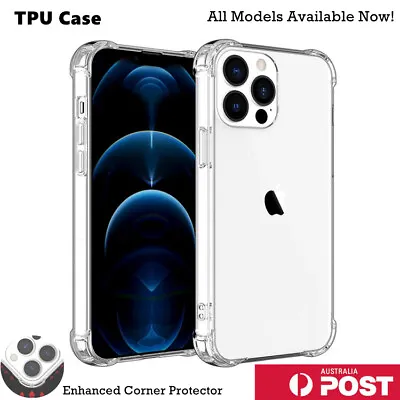$6.99 • Buy Clear Shockproof Bumper Back Case Cover For IPhone 14 13 12 11 Pro XS MAX X XR 8