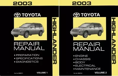 2003 Toyota Highlander Shop Service Repair Manual Book Engine Drivetrain OEM • $172.99