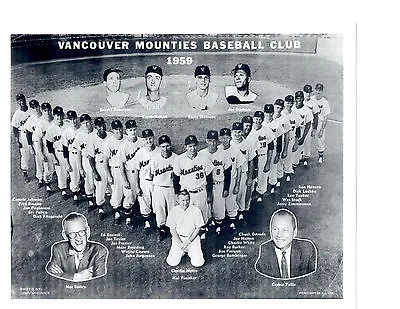 1959 Vancouver Mounties  Baseball 8x10 Team Photo Brooks Robinson  Hof Orioles • $5.95