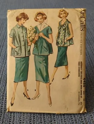 Vintage McCALL's Printed SEWING PATTERN Dated 1958 #4455 ~ MATERNITY DRESS • $16.50