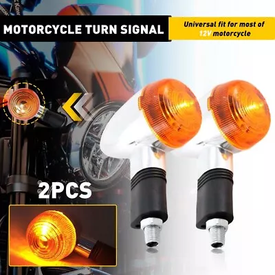 Mini Motorcycle LED Bullet Turn Signals Blinker Light Indicator Amber Lamp 2Pcs • $13.99