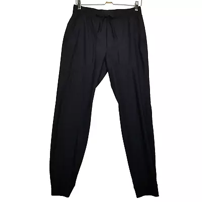 Lululemon ABC Joggers Men Medium Black Warpstreme Pants Pockets Stretch M5AJLS • $54.88