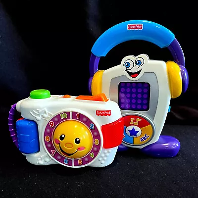 Fisher Price My First Laugh & Learn Camera & Radio Music Sound Lights Baby Toys • $34.99