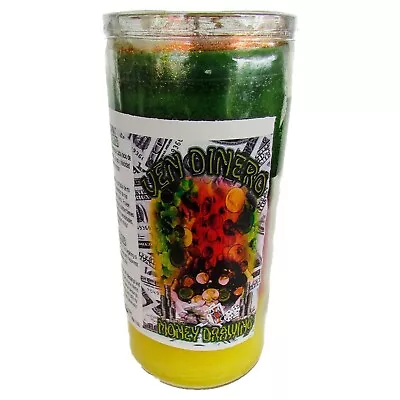 Ven Dinero Jumbo Veladora Compuesta / Money Drawing 14 Day Fixed Candle 3 Color • $27.99