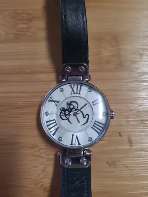 Disney Parks Minnie Mouse Leather Watch By Sutton Mother Of Pearl Face • $35