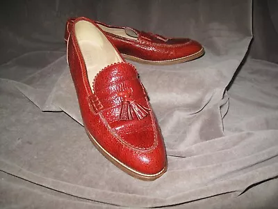 J.CREW Women's Biella Red Patent Leather Tasseled Slip-On Loafer 9.5 • $39.97