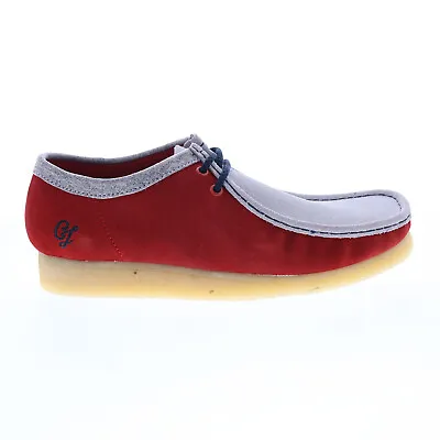 Clarks Wallabee VCY 26166291 Mens Red Suede Lace Up Chukkas Boots • $57.99