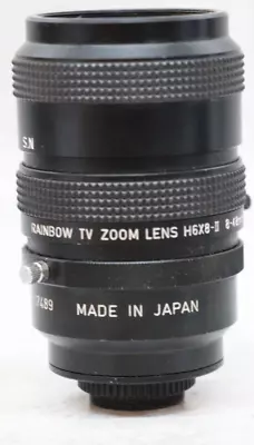 Rainbow TV Zoom Lens H6X8-II 8-48mm 1:1.0 • $59.99