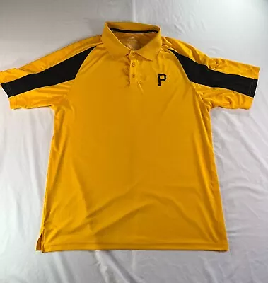 Men's Fanatics MLB Pittsburgh Pirates Yellow Polo Size XL • $15