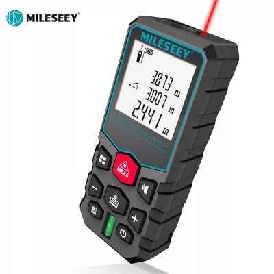 Mileseey Multi-Range Handheld Laser Distance Meter Tape Range Finder Measure UK • £14.82