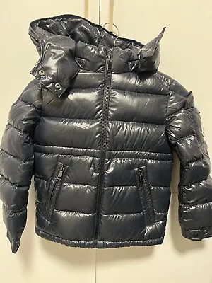 Pre-owned Moncler Blue Short Down Jacket Maire For Girls 8 Years 130 Cm • $320