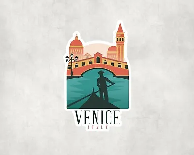 2 X Venice Italy Italia Luggage Travel Vinyl Scrapbook Sticker Stickers Laptop  • £2.98