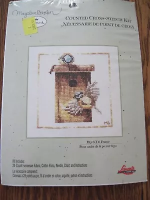 Lanarte MARJOLEIN BASTIN Cross-stitch Kit Hallmark   Bird W/ Birdhouse Seal NOS • $14.95