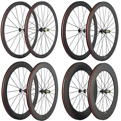 Ultra Light Carbon Bicycle Wheelset 38/50/60/88mm Carbon Clincher Wheels  271Hub • $295.90