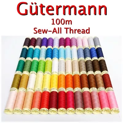 £2.79 • Buy Gütermann Sew-All Thread 100m Reel 100% Polyester Machine + Hand Sewing 