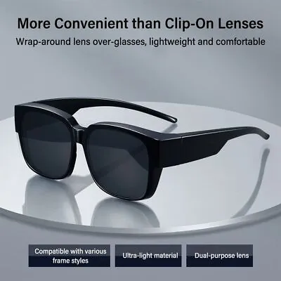 $10.39 • Buy New Sun Glasses Fit Over Glasses Sunglasses Polarized Square Shades Wrap Around