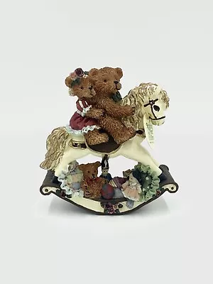 Vintage Regency Fine Arts Joy Ride Bears On Rocking Horse Figurine 11cm • $20