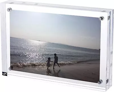 TRIXES A4 Acrylic Photo Frame - Magnetic Multi-Purpose Glass Effect  • £37.39