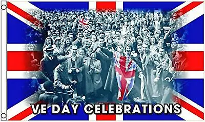 VE Day Flag Victory In Europe Union Jack 5' X 3'  • £6.50