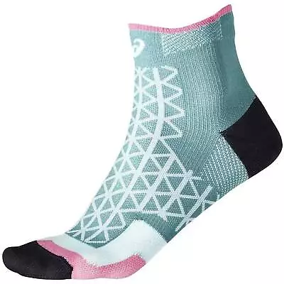 Asics Motion LT Running Socks Green Cushioned Mesh Ventilation Sports Sock • £7.95