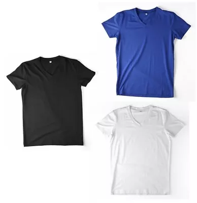 US Men Slim Fit Short Sleeve V Neck Gym Muscle Casual T-shirt Tops Blouse Summer • $10.95