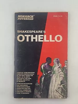 Monarch Notes Shakespeare's Othello Copyright 1964 Thor Publications • $4.99