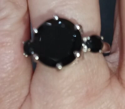 £17.99 • Buy Genuine Gemstone Fine Jewellery Black Spinel Ring