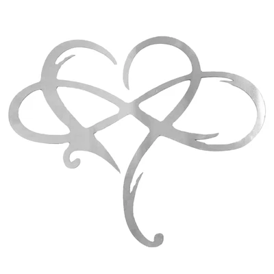 £10.93 • Buy Sculpture Wall Decoration Infinite Heart Sign Art For Home Gift Stainless Steel