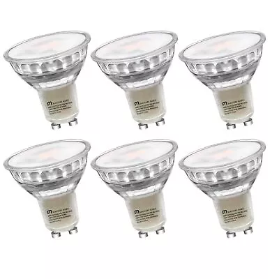 GU10 LED Bulb Non-Dimmable Track Light Bulbs 6-Pack [50W Equivalent] 4W 5000K • $14.42