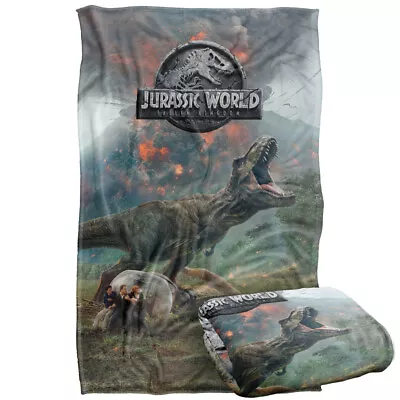 Jurassic World Fallen Kingdom Trex Poster Silky Touch Super Soft Throw Blanket • $37.99