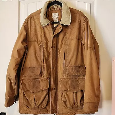 Beretta Mens Size XL Large Waxed Field Jacket Shooting  Hunting Lined Brown Coat • $110