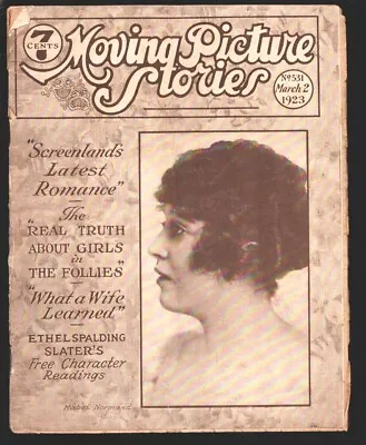 Moving Picture Stories 3/2/1923-Mabel Normand Silent Film Era- Girls In The F... • $79.05