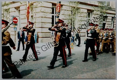 Military Photograph Queens Lancashire Regiment Colour Party Marching In Parade • £3.50