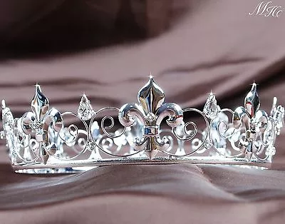 Imperial Medieval Tiara Full Bridal Crown Diamante Headpiece Pageant Party Prom • $22.48