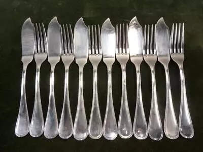£19.99 • Buy Nice Viners Of Sheffield Six Setting Fisheaters Set Silver Plated Bead Pattern