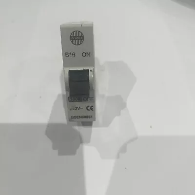 Wylex Push Plug In MCB Fuse 16A  16 AMP Type B • £13.99