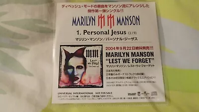 Marilyn Manson Personal Jesus Promo Edition CD UK Rare Collector !! • $55