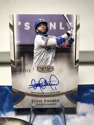 2021 Topps Tier One Prime Performers Auto /300 Elvis Andrus #PPA-EA Autograph • $7.98