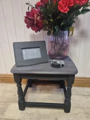 £45 • Buy Shabby Chic Upcycled Side Table Painted In Annie Sloan Graphite | Home Furniture
