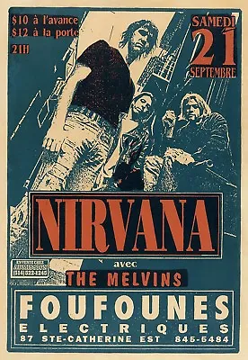 Nirvana Poster Iron On Transfer For T-Shirt & Other Light Color Fabrics #4 • $5