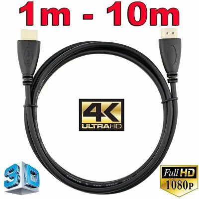 $4.45 • Buy Premium HDMI Cable V2.0 Ultra HD 4K 2160p 1080p 3D High Speed Ethernet ARC HEC